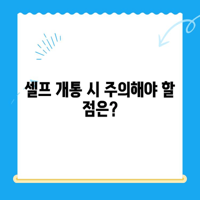 구로 선불폰 연체, 셀프 개통 가능할까요? | 연체 해결, 즉시 개통 방법, 유의 사항