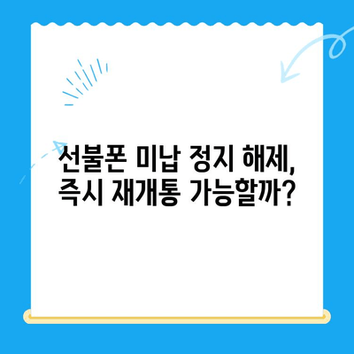 선불폰 미납 정지 해제 후 바로 개통 가능할까요? | 선불폰 해지, 재개통, 유심 변경, 통신사별 안내