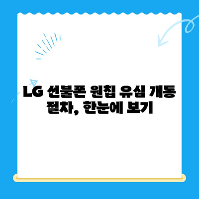 LG 선불폰 원칩 유심 개통 완벽 가이드| 비용, 절차, 주의사항 총정리 | 선불폰, 원칩 유심, 개통, 비용, 가이드