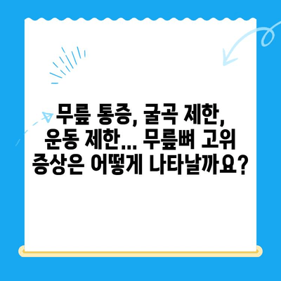 무릎뼈 고위 증상 완벽 이해| 원인, 증상, 진단 및 치료 | 무릎 통증, 무릎 굴곡 제한, 운동 제한, 재활