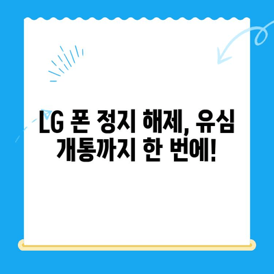 LG 핸드폰 정지 후 유심 개통 완벽 가이드| 꿀팁, 주의 사항, 절차 총정리 | LG 핸드폰, 유심, 개통, 정지 해제