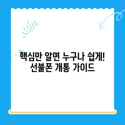 편의점 선불폰 셀프 개통, 핵심만 알면 5분 완료! | 선불폰 개통, 편의점, 셀프 개통, 5분 완료