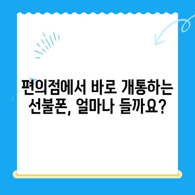 편의점에서 즉시 개통! 선불폰 셀프 개통 완벽 가이드 | 비용, 주의 사항, 추천 상품
