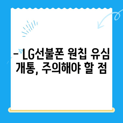 LG선불폰 원칩 유심 개통 완벽 가이드 |  간편하게 개통하는 방법, 요금제 비교, 주의사항