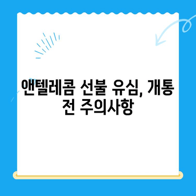 편의점에서 앤텔레콤 선불 유심 개통하는 방법 | 즉시 개통, 요금제 추천, 주의사항