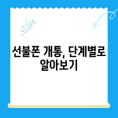 신용불량자도 OK! 선불폰 개통 완벽 가이드| 단계별 절차 & 주의사항 | 신용불량, 선불폰, 개통, 통신사, 비용