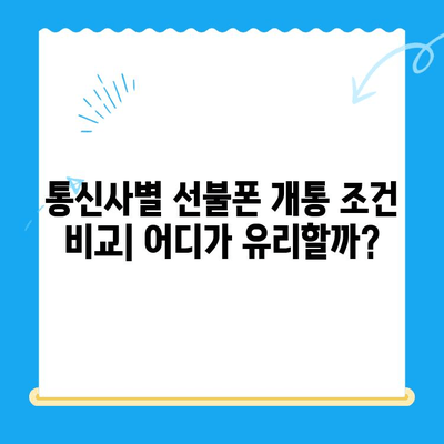 신용불량자도 OK! 선불폰 개통 가능한 방법 총정리 | 통신사별 비교, 유의사항, 꿀팁