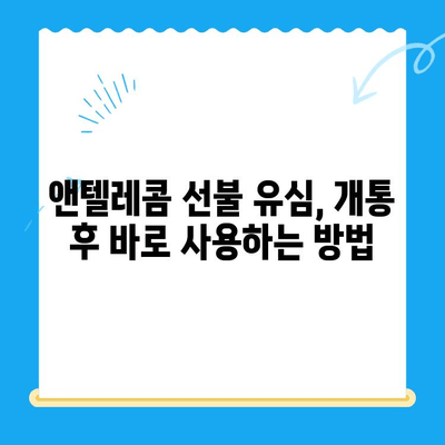 편의점에서 앤텔레콤 선불 유심 개통하고 사용하기| 상세 가이드 | 앤텔레콤, 선불 유심, 개통, 사용법, 편의점