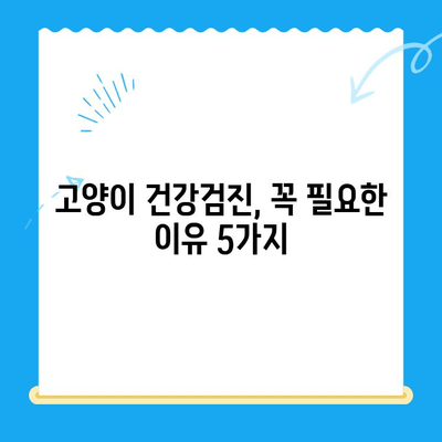 고양이 건강검진, 왜 중요할까요? | 24시 폴 동물병원, 건강 지키는 필수 가이드