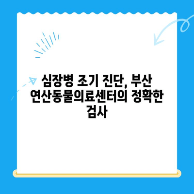 부산 연산동물의료센터 심장 검사| 반려동물 심장 건강 지키기 | 심장병, 진료, 검사, 부산 동물병원