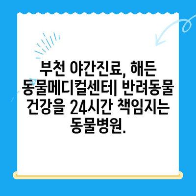 부천 24시 동물병원, 해든 동물메디컬센터 응급실| 반려동물 응급 상황, 지금 바로 해결하세요! | 부천, 24시 동물병원, 응급진료, 야간진료, 동물병원 추천