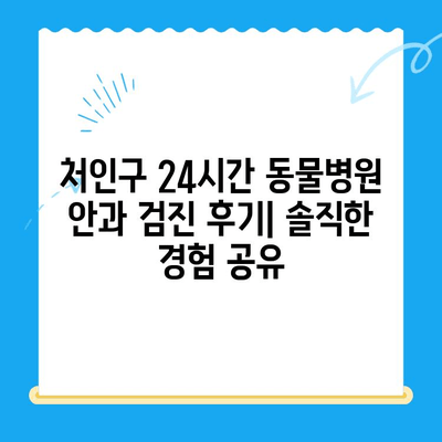 처인구 24시간 동물병원 안과 검진 후기| 솔직한 경험 공유 | 처인구, 동물병원, 안과, 24시간, 검진 후기, 추천