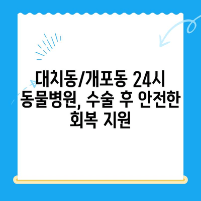 대치동/개포동 강아지 슬개골 탈구 수술 후 회복| 24시 동물병원 회복실 생활 가이드 | 슬개골 탈구, 수술 후 관리, 24시 동물병원, 강아지 회복
