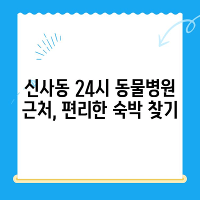 신사동 24시 동물병원 주변 추천 호텔| 편리하고 안전한 숙박 정보 | 신사동, 동물병원, 호텔, 숙박, 24시, 강남