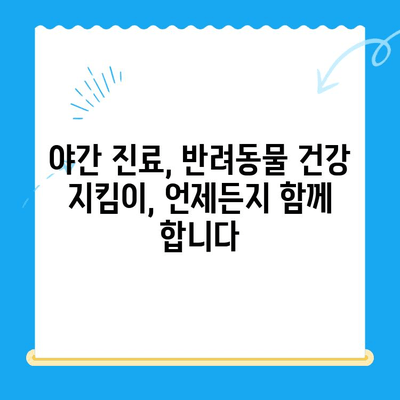 밤샘 응급 치료가 필요한 반려동물을 위한 24시간 동물병원 | 부상, 응급, 야간 진료, 반려동물