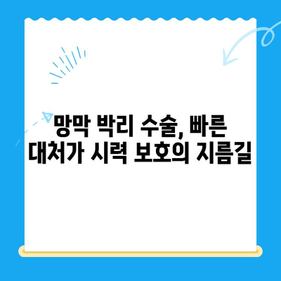 24시간 안에! 망막 박리 수술, 신속한 대처가 생명입니다 | 망막 박리 증상, 응급 수술, 시력 보호