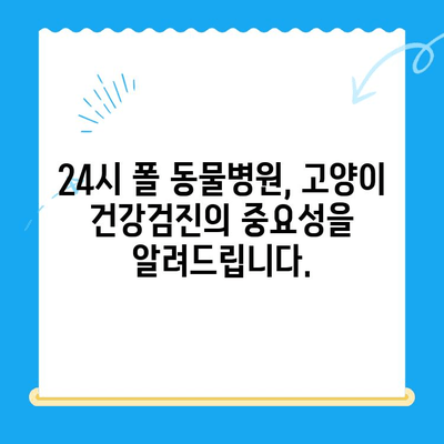 고양이 건강 지키기, 24시 폴 동물병원과 함께하는 필수 건강검진 | 고양이 건강검진, 24시 동물병원, 건강관리, 예방접종, 건강상태 확인