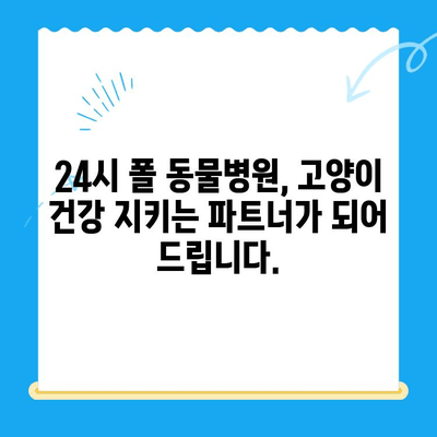 고양이 건강 지키기, 24시 폴 동물병원과 함께하는 필수 건강검진 | 고양이 건강검진, 24시 동물병원, 건강관리, 예방접종, 건강상태 확인