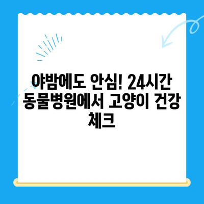 24시간 동물병원에서 고양이 건강 체크| 꼭 알아야 할 5가지 | 고양이 건강, 응급 상황, 동물병원, 건강 관리, 체크리스트