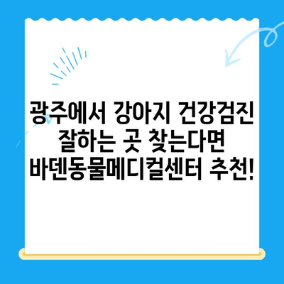 광주 바덴동물메디컬센터 강아지 건강검진 방문 후기| 꼼꼼한 진료와 친절한 서비스 | 강아지 건강검진, 광주 동물병원, 바덴동물메디컬센터