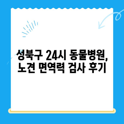 성북구 24시 동물병원 노견 강아지 면역력 검사 리뷰| 🐶 건강 지키는 필수 체크리스트 | 노령견 건강 관리, 면역력 증진, 동물병원 추천