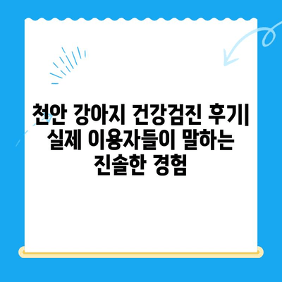 천안 강아지 건강검진, 비용 & 후기 총정리| 믿을 수 있는 동물병원 찾기 | 천안 동물병원, 강아지 건강검진 비용, 건강검진 후기, 추천