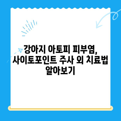 사이토포인트 주사, 강아지 아토피 피부염 치료에 효과적인가요? | 아토피, 개선 사례, 치료법