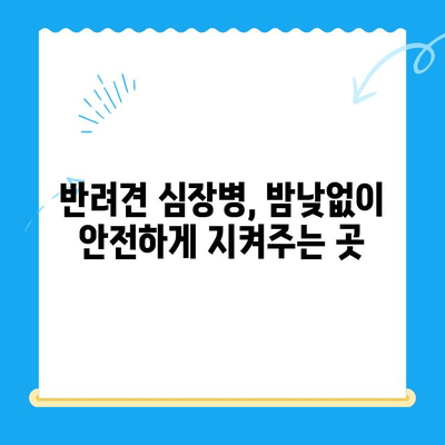 심장질환 반려견, 24시간 응급 진료 가능한 동물병원 