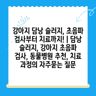 강아지 담낭 슬러지, 초음파 검사부터 치료까지! | 담낭 슬러지, 강아지 초음파 검사, 동물병원 추천, 치료 과정