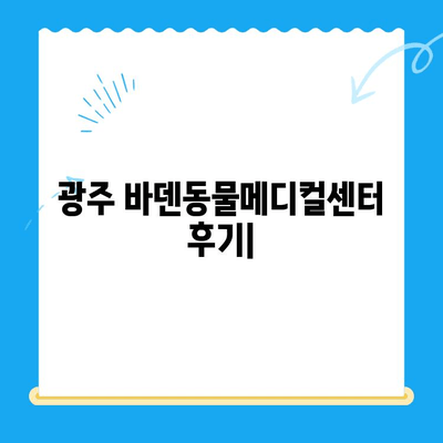 광주 바덴동물메디컬센터 방문 후기| 꼼꼼한 진료와 친절한 서비스 경험 | 동물병원, 반려동물, 진료 후기, 추천, 광주