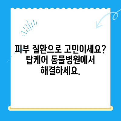 일산 24시 탑케어 동물병원 피부 검사 응급실 운영 시간 안내 | 24시간 진료, 야간 진료, 피부 질환, 응급 상황