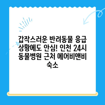 인천 24시 동물병원 근처, 딱 맞는 에어비앤비 숙소 찾기 | 인천, 동물병원, 숙박, 에어비앤비, 여행