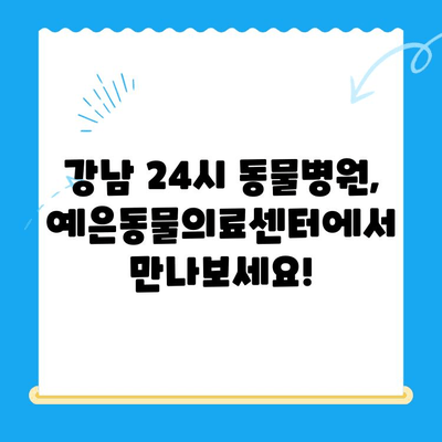 강남 24시 예은동물의료센터, 드디어 문을 엽니다! | 24시 응급진료,  전문 의료진, 반려동물 건강