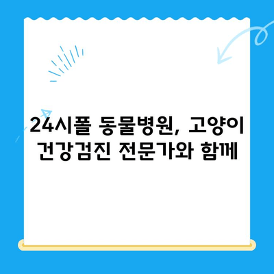 고양이 건강검진, 꼭 필요한 이유! 24시폴 동물병원에서 알려드립니다 | 고양이 건강, 건강검진, 24시 동물병원, 예방접종, 건강관리