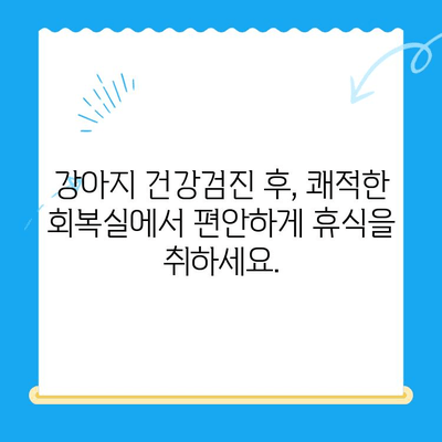 24시 대전 동물병원 타임 동물메디컬센터| 강아지 건강검진 후 편안한 회복 | 건강검진, 회복실, 대전 동물병원, 강아지