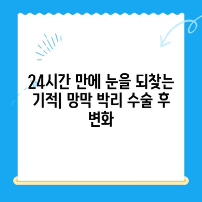 24시간 망막 박리 수술 후 삶의 질 향상| 회복 과정과 팁 | 망막 박리, 수술, 회복, 팁, 삶의 질