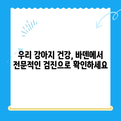 광주 24시 동물병원, 바덴 동물메디컬센터에서 강아지 건강검진 받기 | 광주 동물병원, 강아지 건강검진, 24시 진료