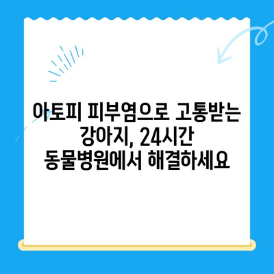 강아지 아토피 피부염, 24시간 동물병원에서 사이토포인트 주사 치료 받기 | 아토피, 피부염, 강아지, 동물병원, 사이토포인트