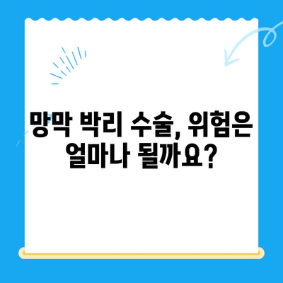 24시간 망막 박리 수술, 위험은 얼마나? | 망막 박리, 수술, 위험 요소, 주의 사항