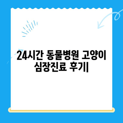 24시간 동물병원 고양이 심장진료 후기| 긴급 상황 대처 및 치료 경험 공유 | 심장병, 야간 응급, 동물병원 추천