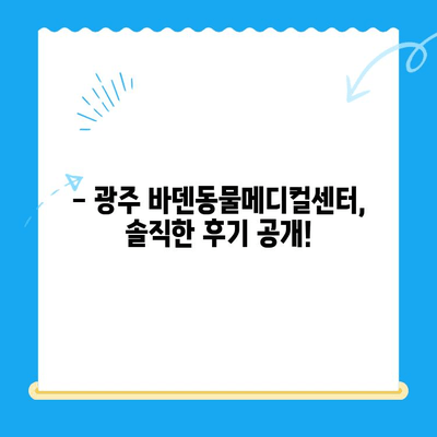 광주 바덴동물메디컬센터 방문 후기| 솔직한 경험 공유 | 동물병원 추천, 진료 후기, 광주 애견병원