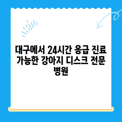 대구 24시간 강아지 디스크 검진 전문 병원 찾기| 밤낮으로 안전한 진료 | 24시간 응급, 디스크 전문, 강아지 병원, 대구