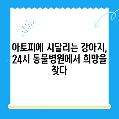 강아지 아토피 피부염 24시 동물병원 치료 후기| 실제 경험담과 전문가 리뷰 | 아토피, 피부염, 24시 동물병원, 강아지 건강