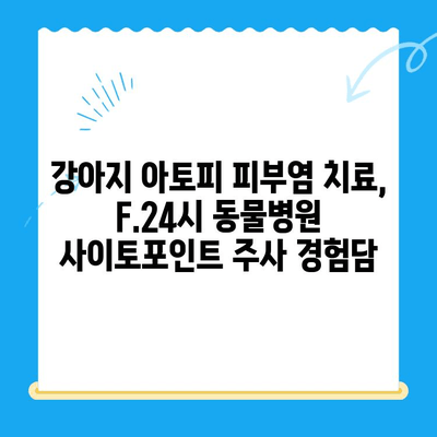 강아지 아토피 피부염 치료, F.24시 동물병원 사이토포인트 주사 경험담 | 아토피 치료, 강아지 피부병, 사이토포인트