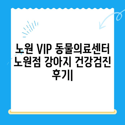 노원 VIP 동물의료센터 노원점 강아지 건강검진 후기| 꼼꼼하고 친절한 검진 경험 | 강아지 건강, 동물병원 추천, 건강검진 후기