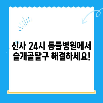 슬개골탈구 전문 동물병원 찾으시나요? | 신사 24시 동물병원 (스마트 정형외과)에서 해결하세요!