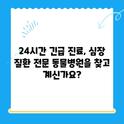 심장 검사, 24시간 긴급 진료 가능한 동물병원 | 연산 동물의료센터, 심장 질환, 야간 진료
