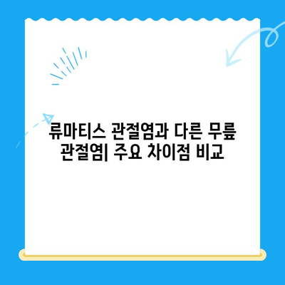 류마티스 관절염 vs 다른 무릎 관절염| 증상 비교 가이드 | 무릎 통증, 관절염 종류, 진단