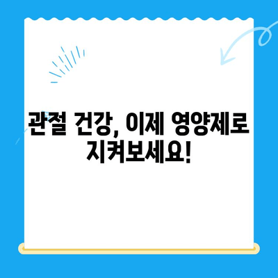 관절 건강 지키는 영양제 완벽 가이드| 연골 보호 효과 높이는 5가지 추천 | 관절염, 연골 재생, 건강 기능 식품, MSM, 글루코사민