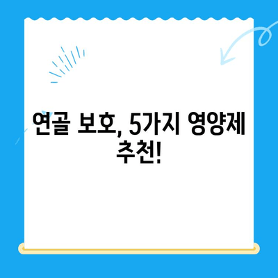 관절 건강 지키는 영양제 완벽 가이드| 연골 보호 효과 높이는 5가지 추천 | 관절염, 연골 재생, 건강 기능 식품, MSM, 글루코사민